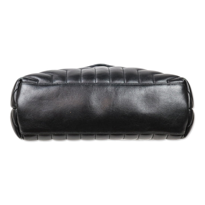 Saint Laurent Black Matelassé Lambskin LouLou Large Bag