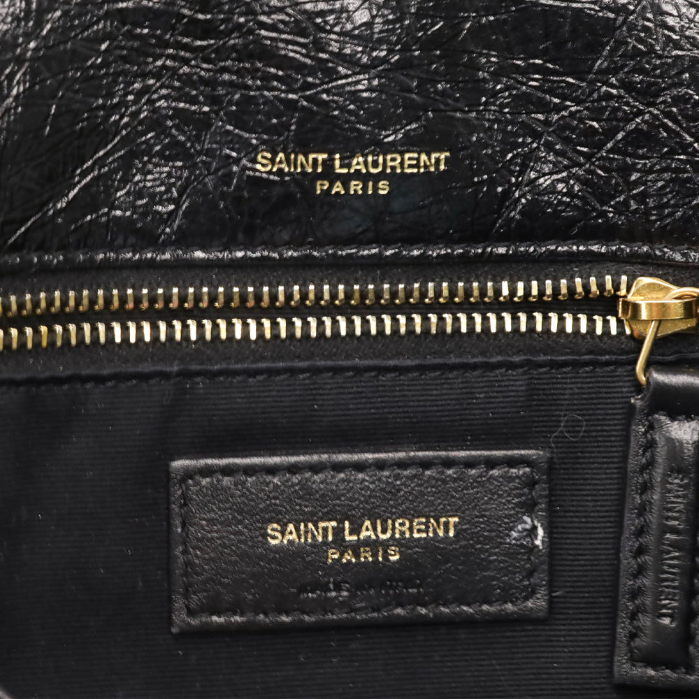 Saint Laurent Black Multicolor Tweed Niki Flap Shoulder Bag