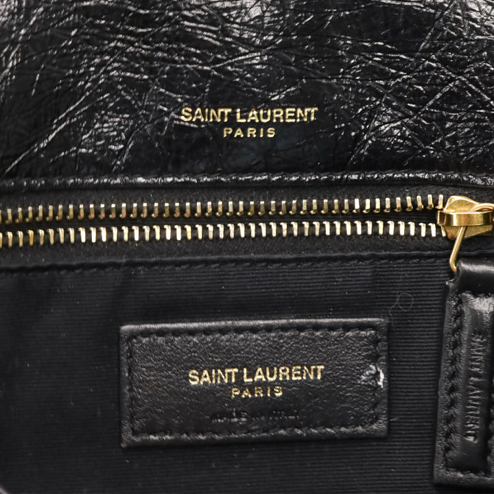 Saint Laurent Black Multicolor Tweed Niki Flap Shoulder Bag