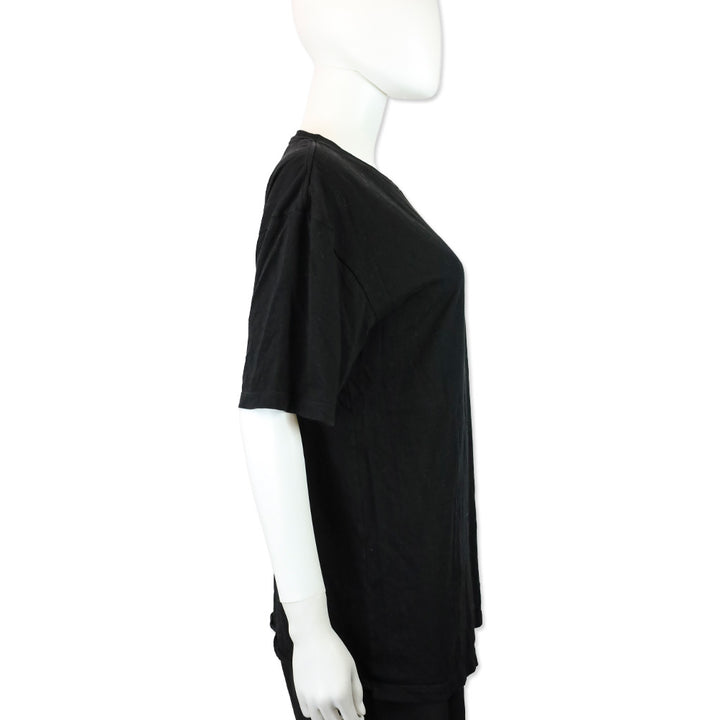 Saint Laurent Black No Smoking Crew Neck T-Shirt