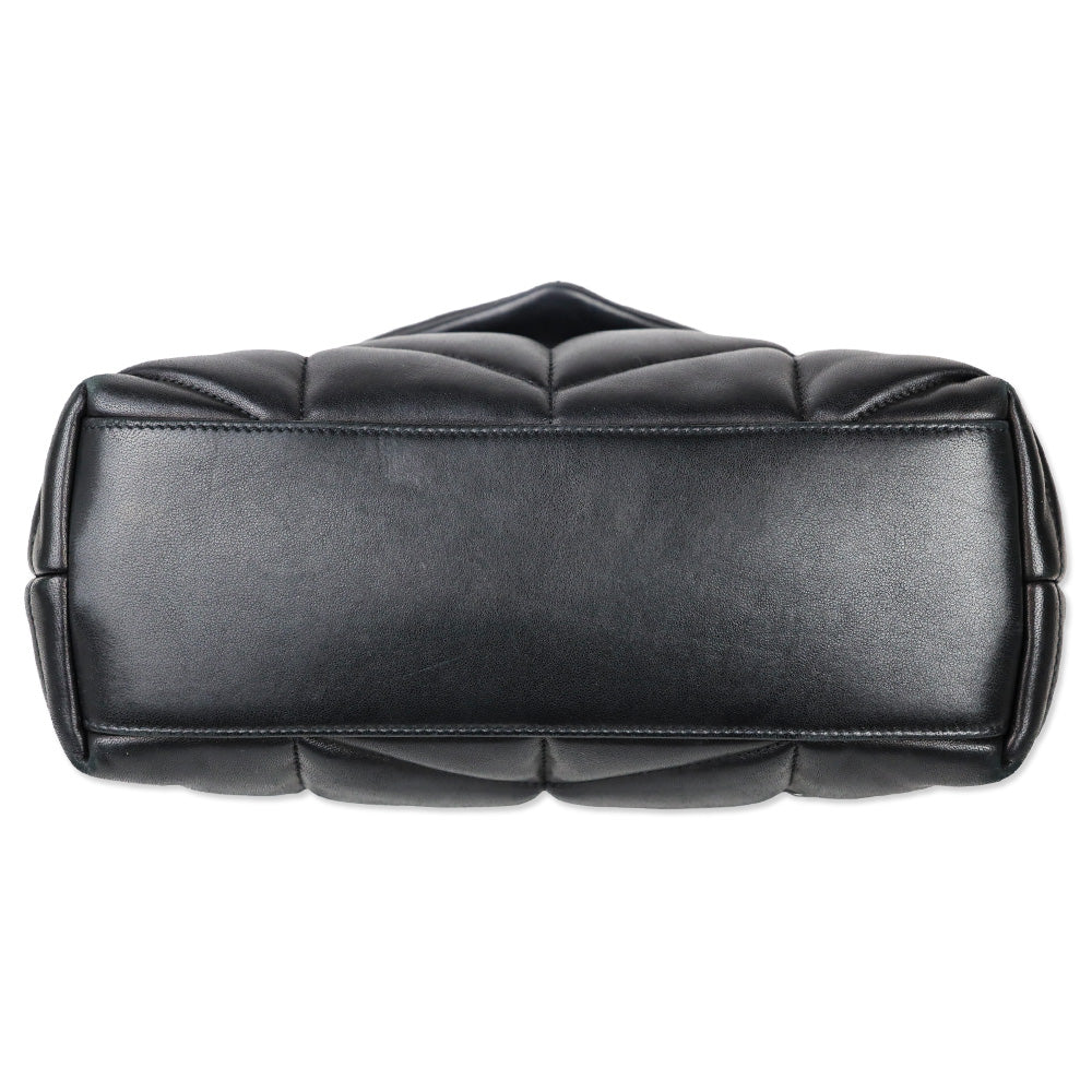 Saint Laurent Black Quilted Leather Lou Puffer Small Shoulder Bag