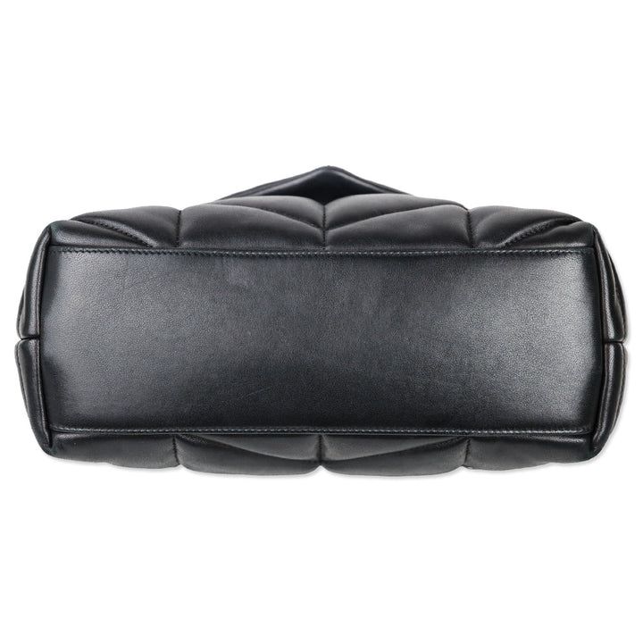 Saint Laurent Black Quilted Leather Lou Puffer Small Shoulder Bag