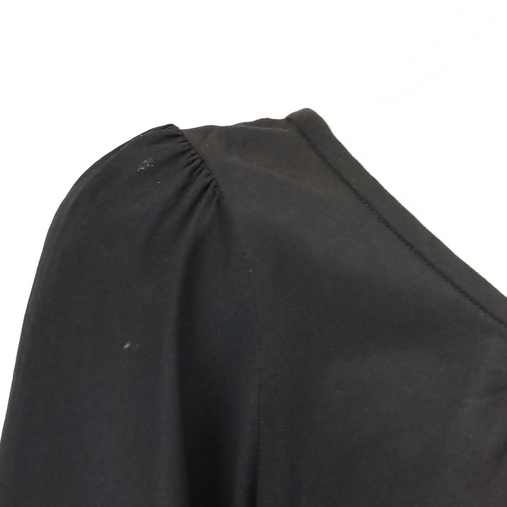 Saint Laurent Black Silk Long Sleeve Blouse