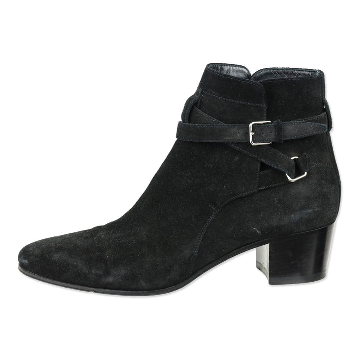 Saint Laurent Black Suede Wyatt Jodhpur Boots