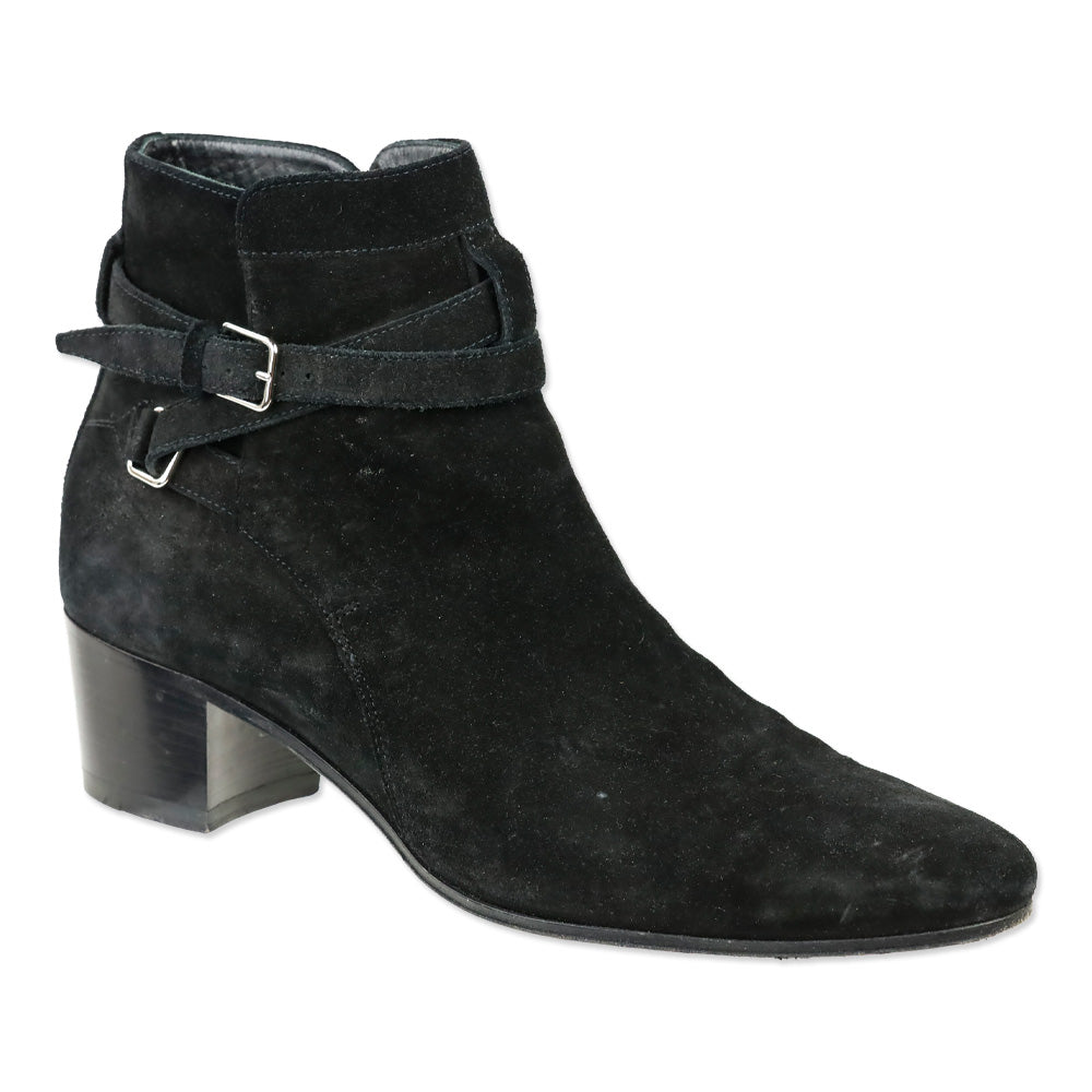 Saint Laurent Black Suede Wyatt Jodhpur Boots