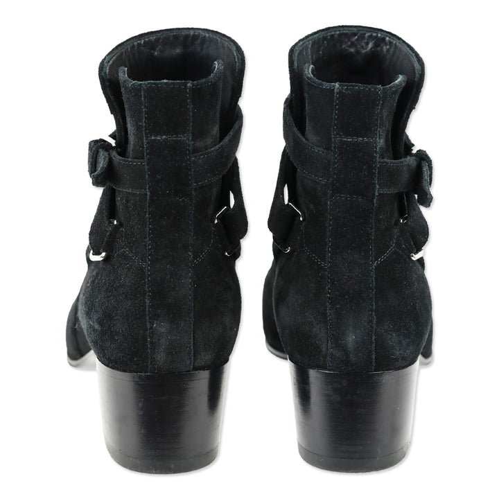 Saint Laurent Black Suede Wyatt Jodhpur Boots