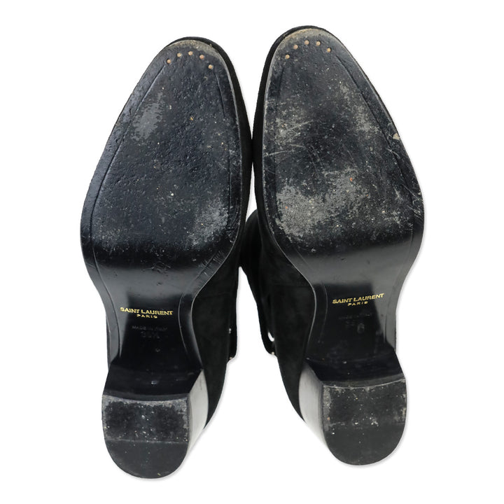 Saint Laurent Black Suede Wyatt Jodhpur Boots