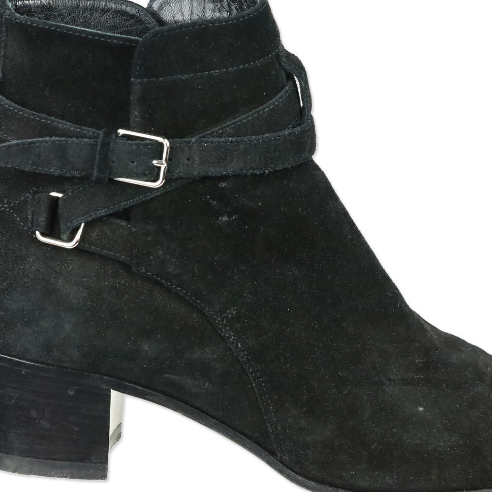Saint Laurent Black Suede Wyatt Jodhpur Boots