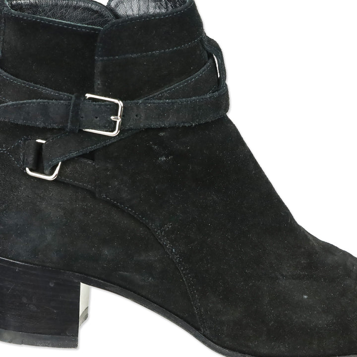 Saint Laurent Black Suede Wyatt Jodhpur Boots