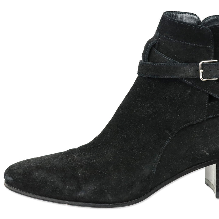 Saint Laurent Black Suede Wyatt Jodhpur Boots
