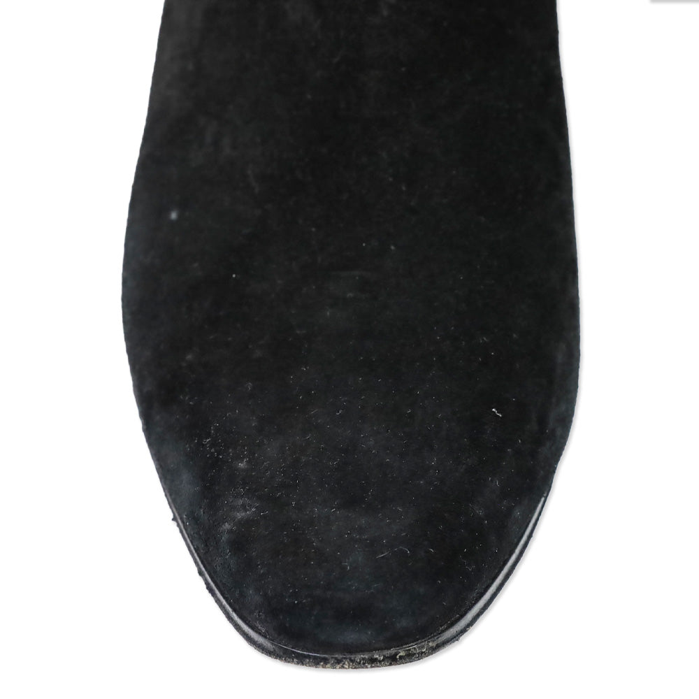 Saint Laurent Black Suede Wyatt Jodhpur Boots