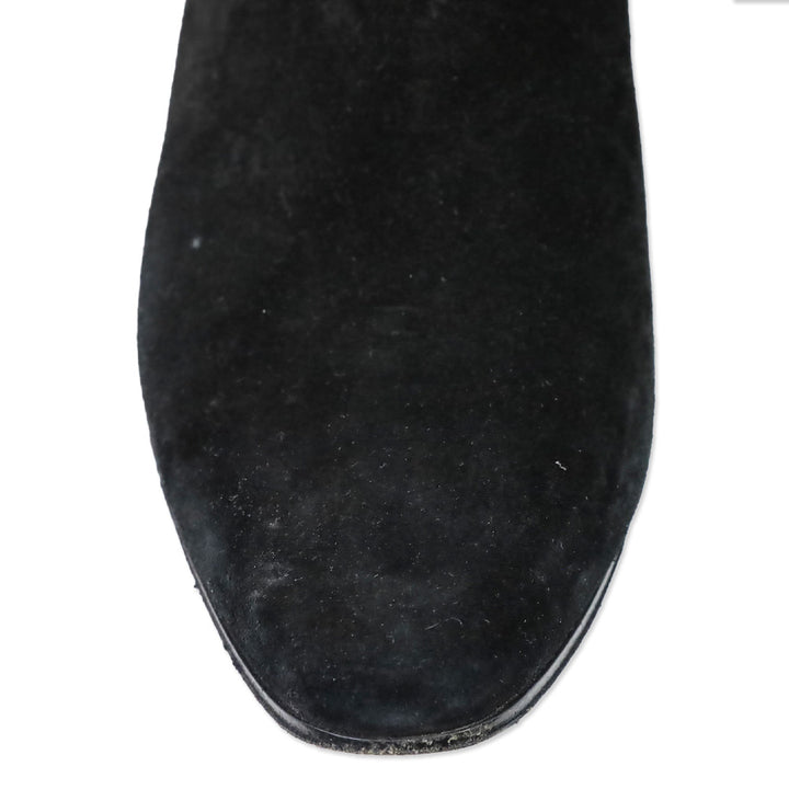 Saint Laurent Black Suede Wyatt Jodhpur Boots