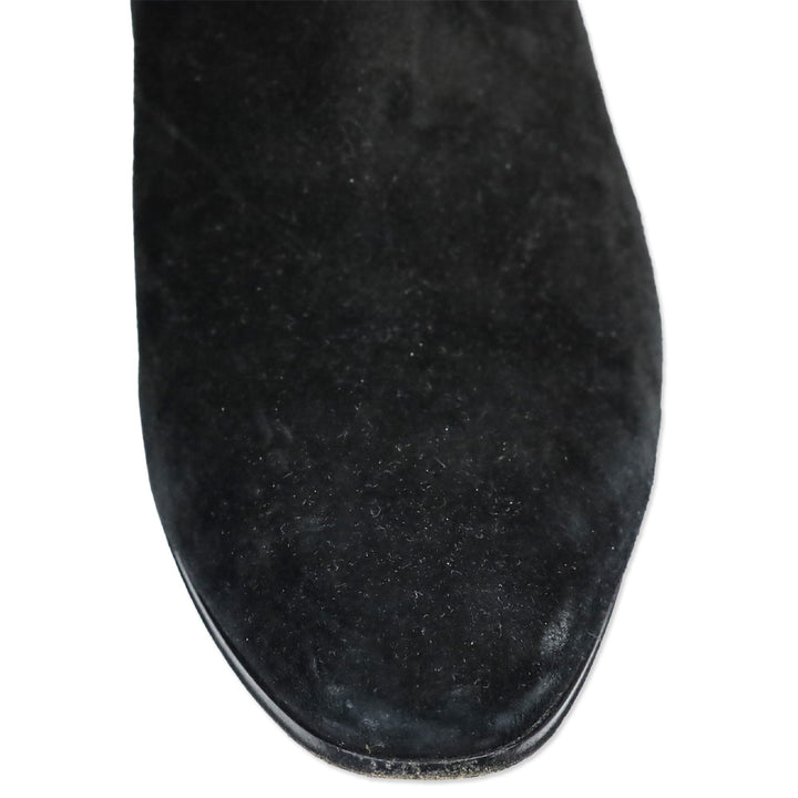Saint Laurent Black Suede Wyatt Jodhpur Boots