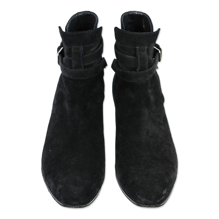 Saint Laurent Black Suede Wyatt Jodhpur Boots