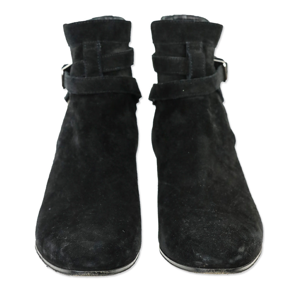 Saint Laurent Black Suede Wyatt Jodhpur Boots