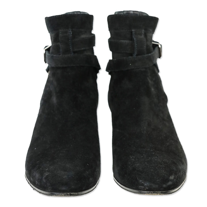 Saint Laurent Black Suede Wyatt Jodhpur Boots