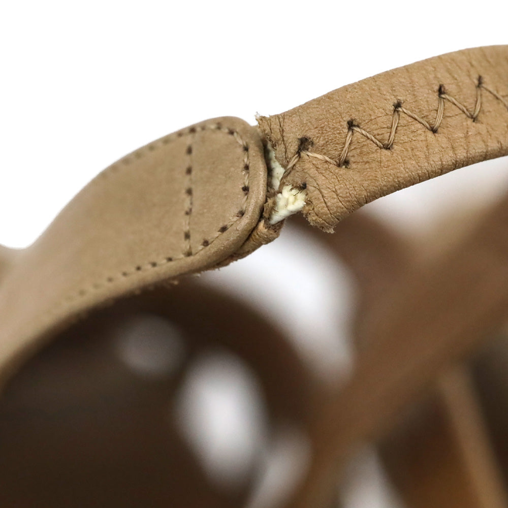 Saint Laurent Brown Leather Hamptons Tribute Sandal