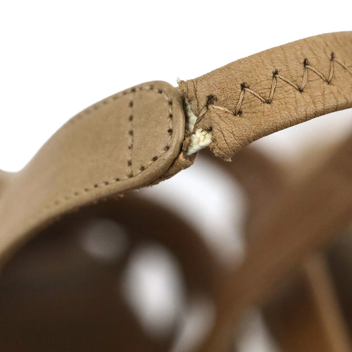 Saint Laurent Brown Leather Hamptons Tribute Sandal