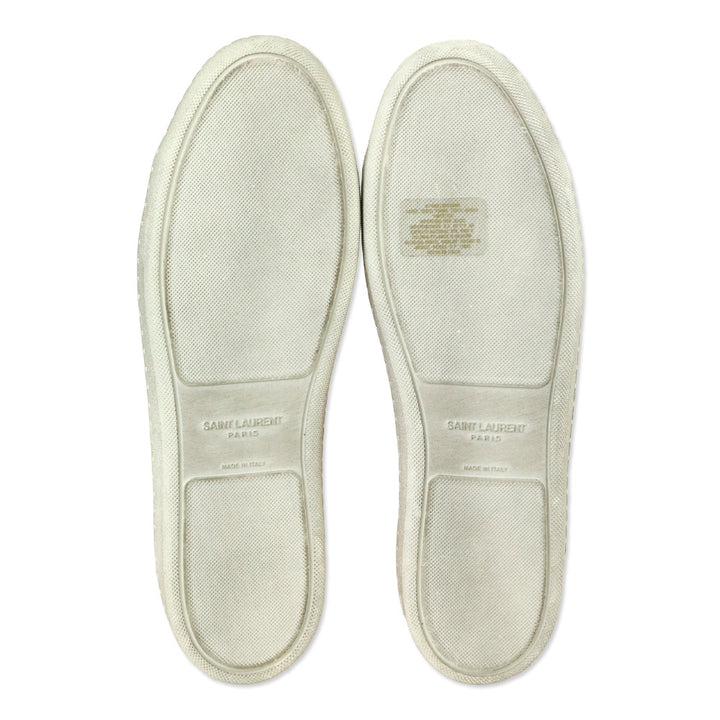 Saint Laurent Court Classic Sl/39 Eros Pink Canvas And Leather Mid Top Sneakers