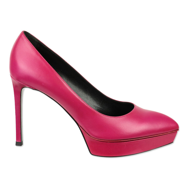 Saint Laurent Fuchsia Janis 80 Platform Pump