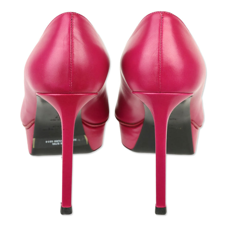 Saint Laurent Fuchsia Janis 80 Platform Pump