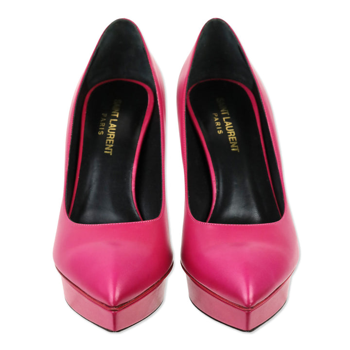 Saint Laurent Fuchsia Janis 80 Platform Pump