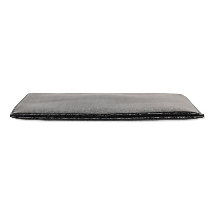 Saint Laurent Grain Du Poudre Large Black Leather Portfolio Zip Pouch
