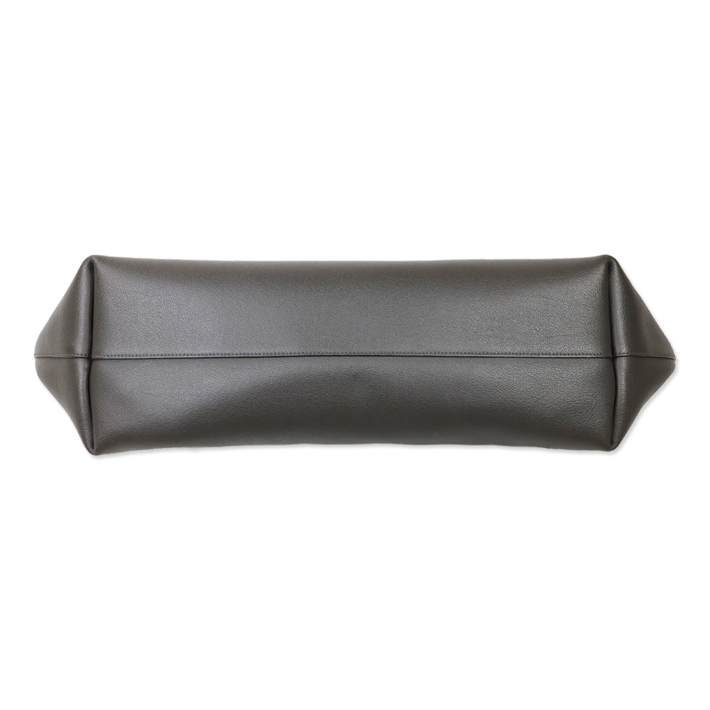 Saint Laurent Gray Leather Large Shopping Tote