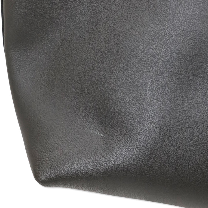 Saint Laurent Gray Leather Large Shopping Tote