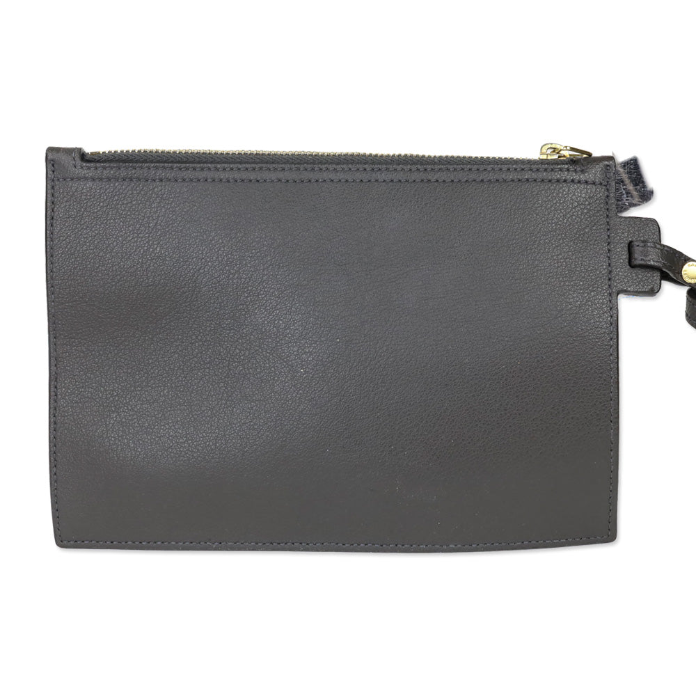 Saint Laurent Gray Leather Large Shopping Tote