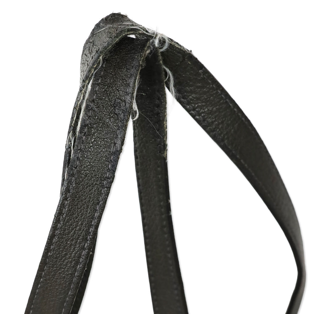 Saint Laurent Gray Leather Large Shopping Tote