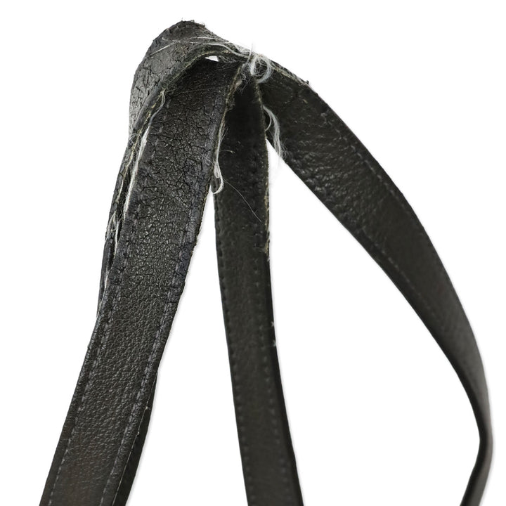 Saint Laurent Gray Leather Large Shopping Tote
