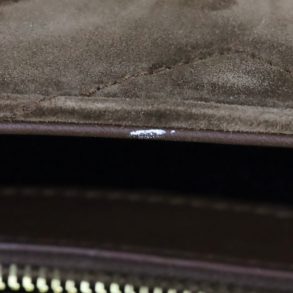 Saint Laurent Medium Lou Matelassé Bark Brown Suede Shoulder Bag