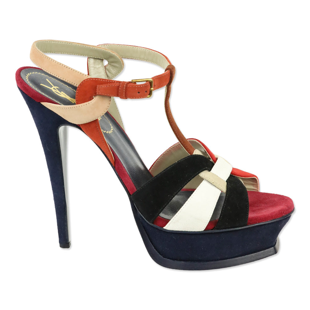 Saint Laurent Multi-colored Tribute 105 Platform Heels