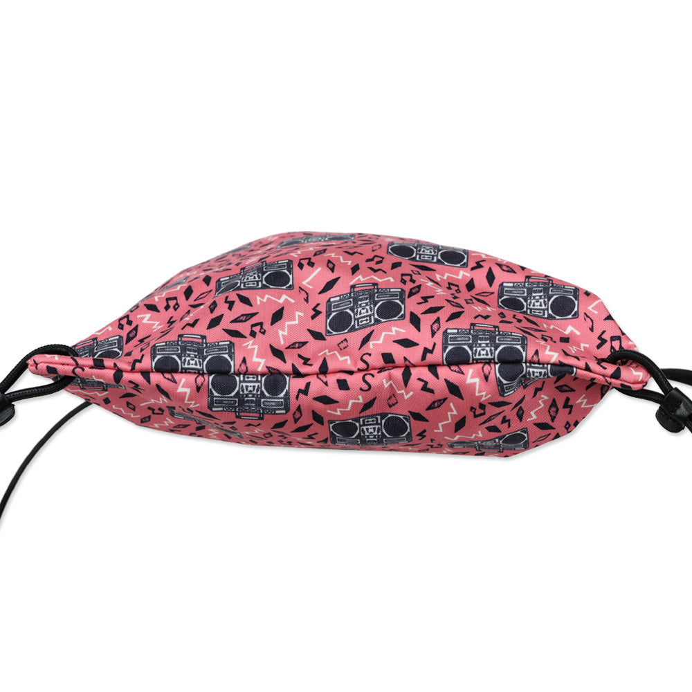 Saint Laurent Pink Boombox Print Teddy Drawstring Bag