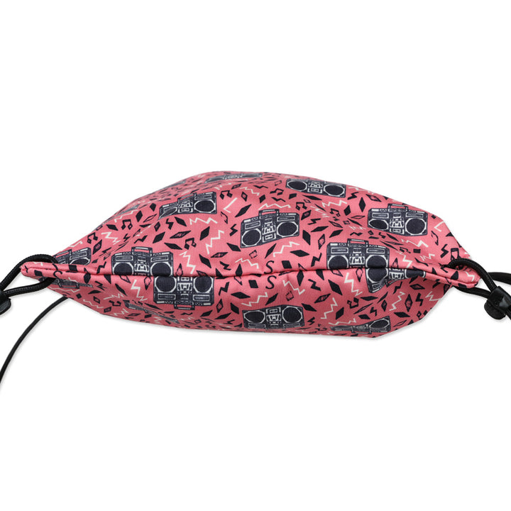Saint Laurent Pink Boombox Print Teddy Drawstring Bag