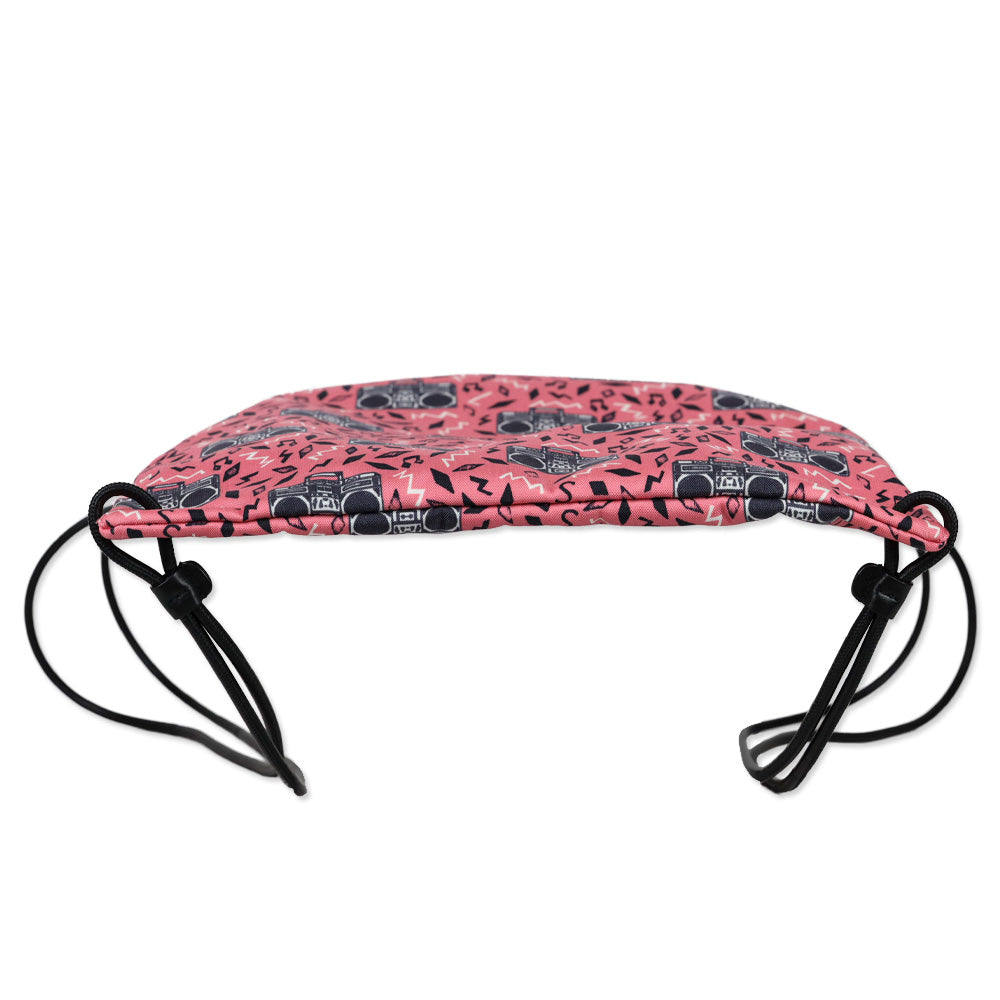 Saint Laurent Pink Boombox Print Teddy Drawstring Bag