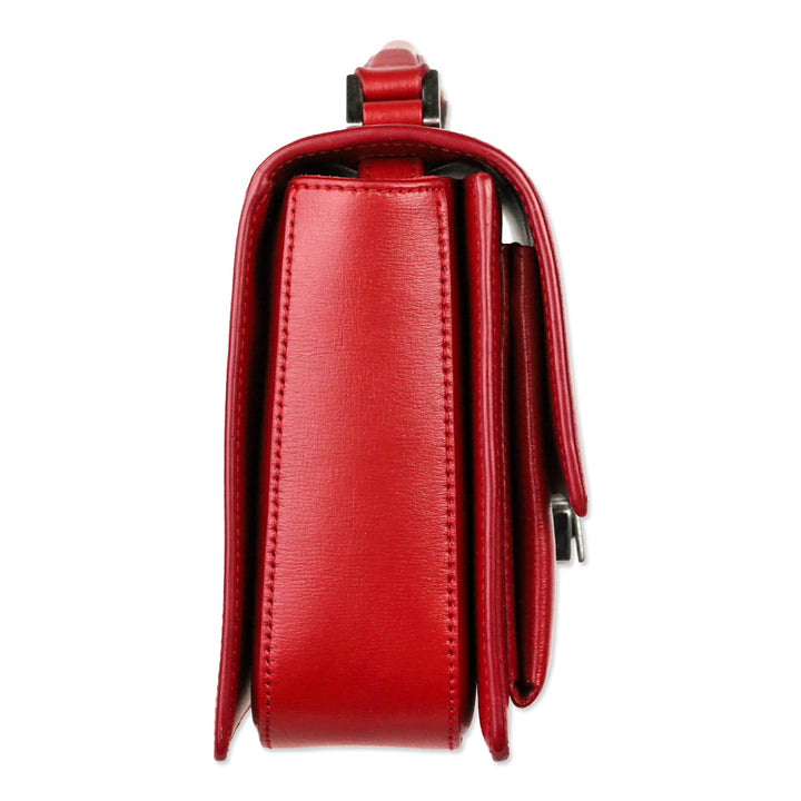 Saint Laurent Red Leather Bellechasse Medium Shoulder Bag