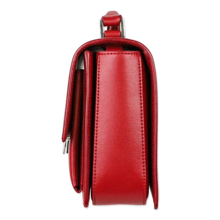 Saint Laurent Red Leather Bellechasse Medium Shoulder Bag