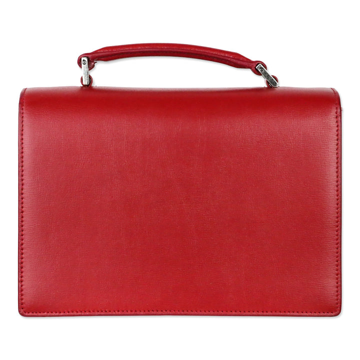 Saint Laurent Red Leather Bellechasse Medium Shoulder Bag