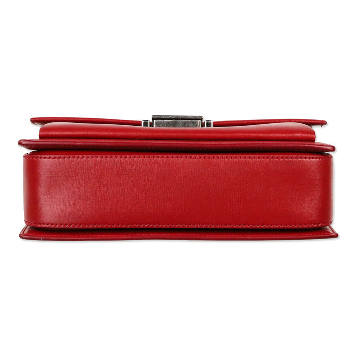 Saint Laurent Red Leather Bellechasse Medium Shoulder Bag