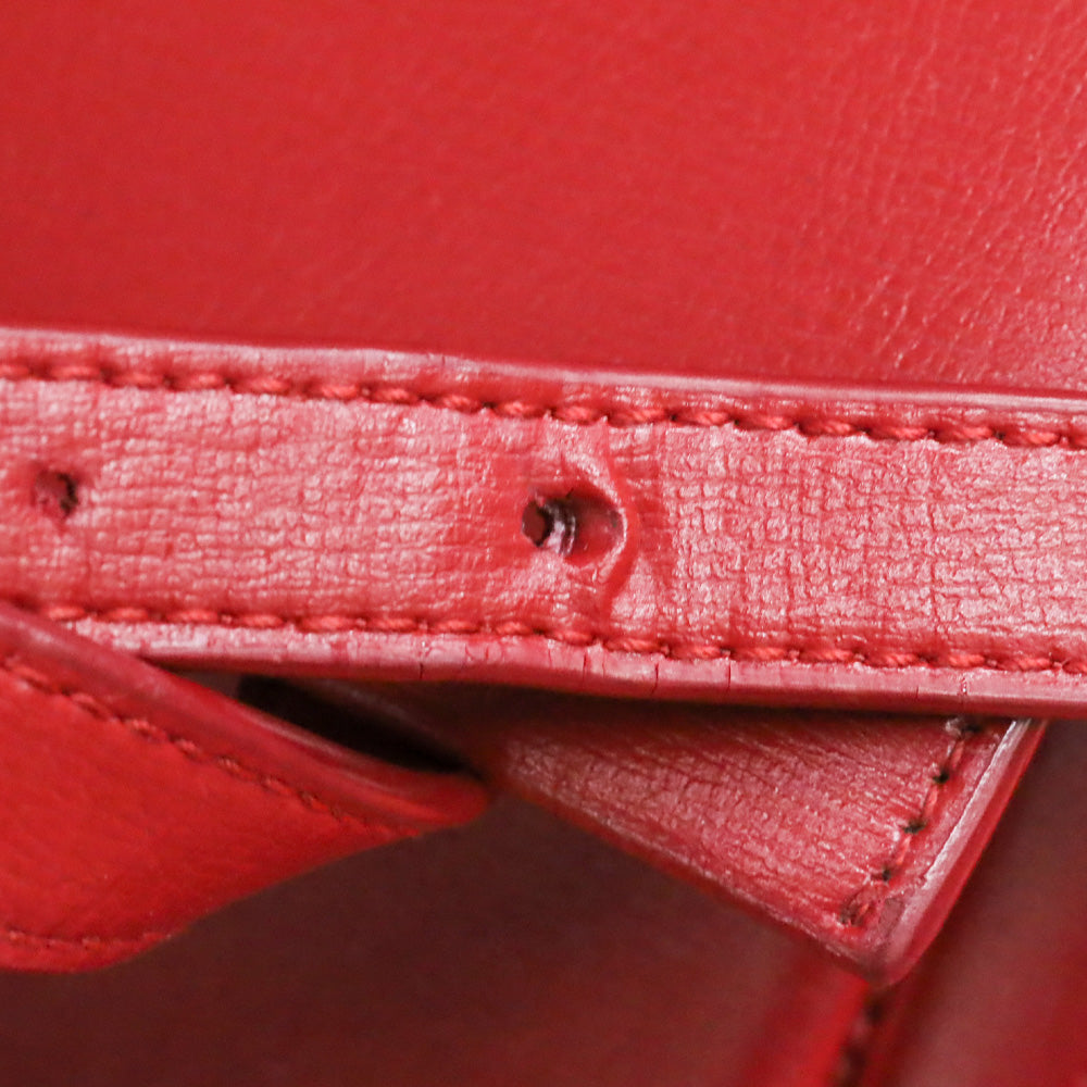 Saint Laurent Red Leather Bellechasse Medium Shoulder Bag