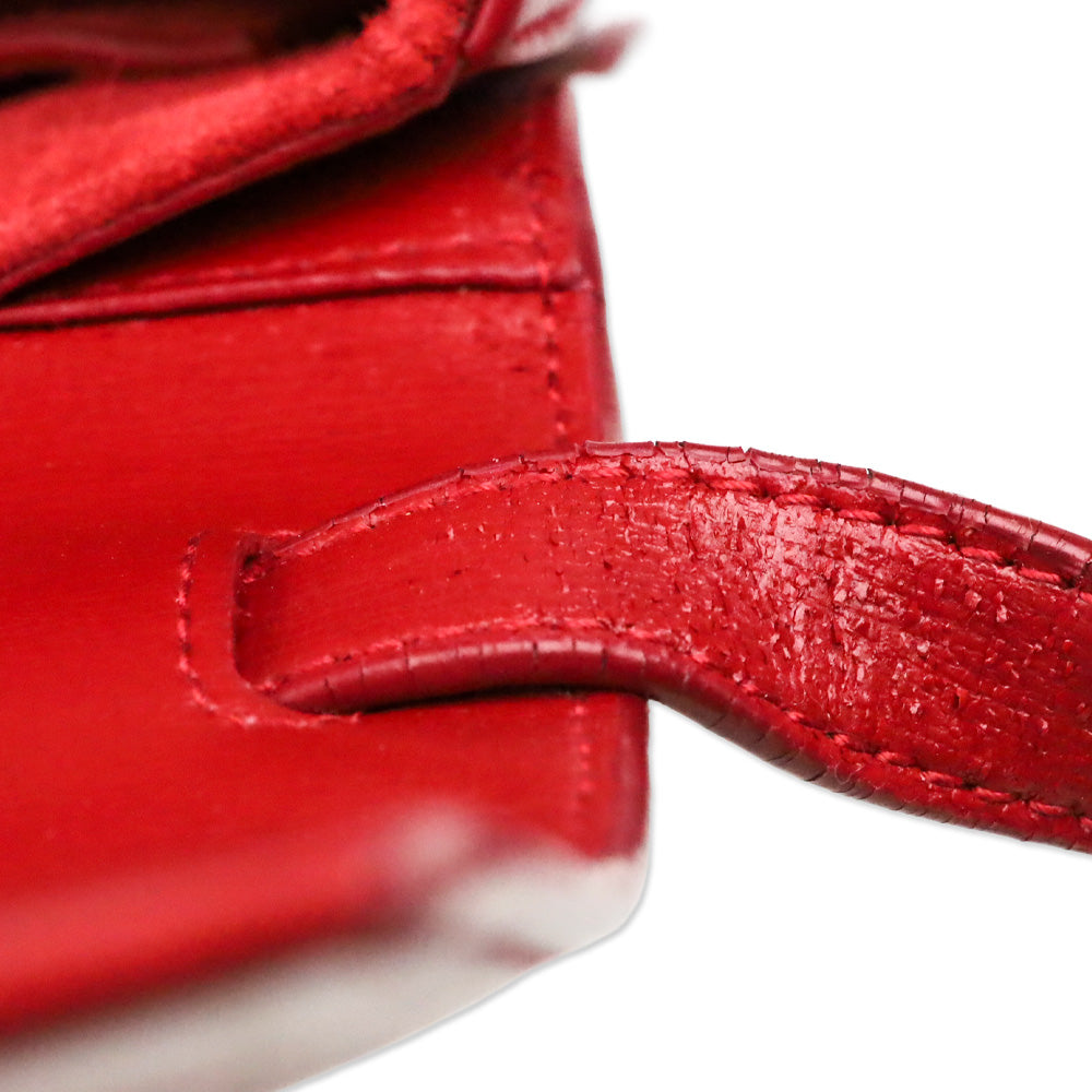 Saint Laurent Red Leather Bellechasse Medium Shoulder Bag