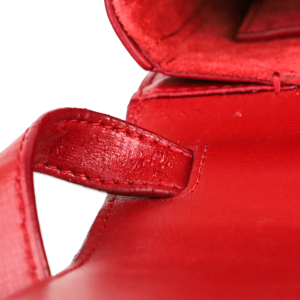 Saint Laurent Red Leather Bellechasse Medium Shoulder Bag