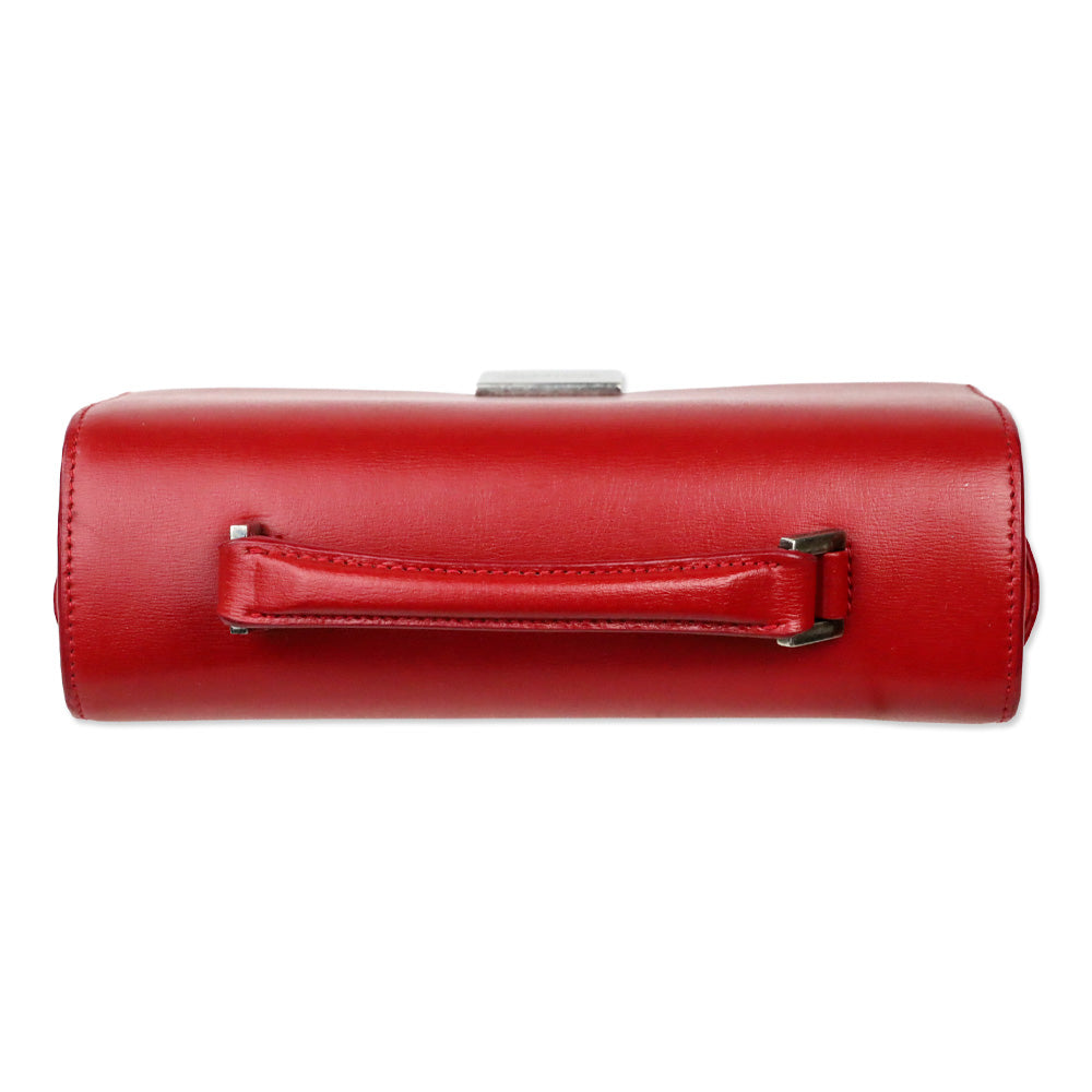Saint Laurent Red Leather Bellechasse Medium Shoulder Bag