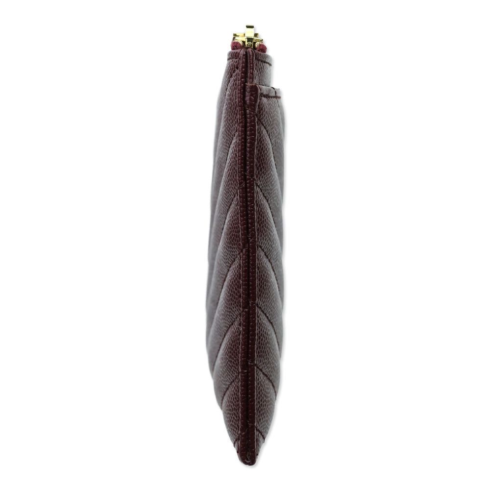 Saint Laurent Rouge Legion Grain De Poudre Matelassé Chevron Bill Pouch