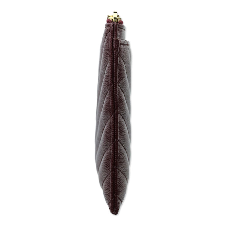 Saint Laurent Rouge Legion Grain De Poudre Matelassé Chevron Bill Pouch
