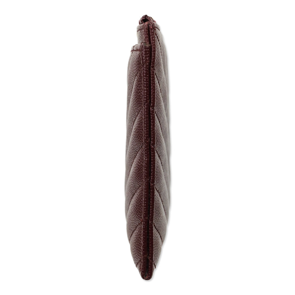 Saint Laurent Rouge Legion Grain De Poudre Matelassé Chevron Bill Pouch