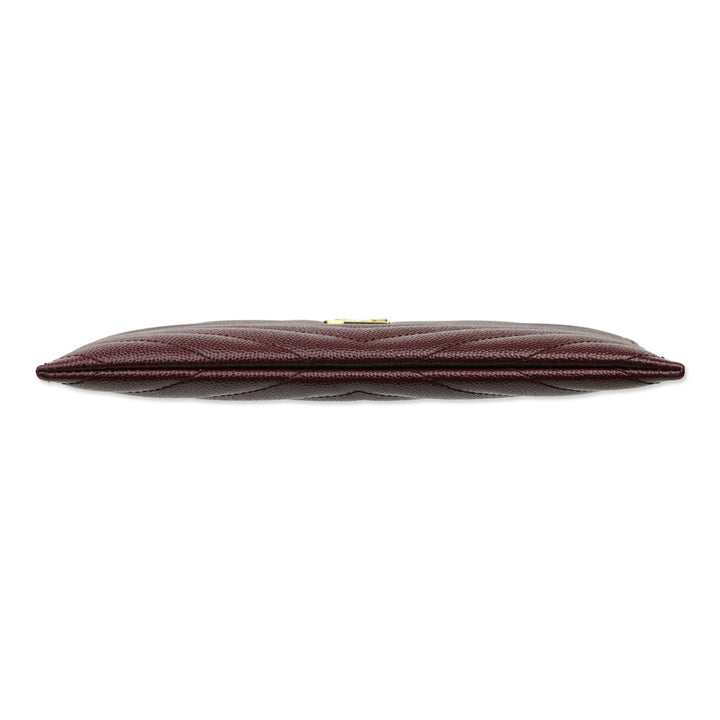 Saint Laurent Rouge Legion Grain De Poudre Matelassé Chevron Bill Pouch