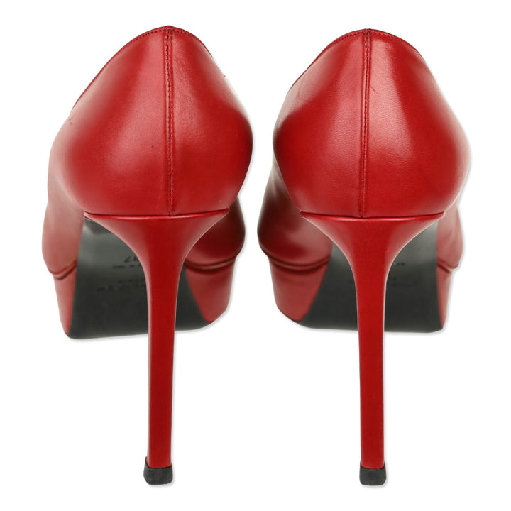 Saint Laurent Rouge Oriente Red Janis 80 Platform Pump